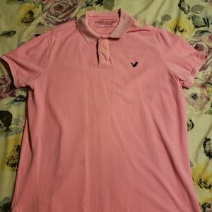 American Eagle Outfitters mens pink polo